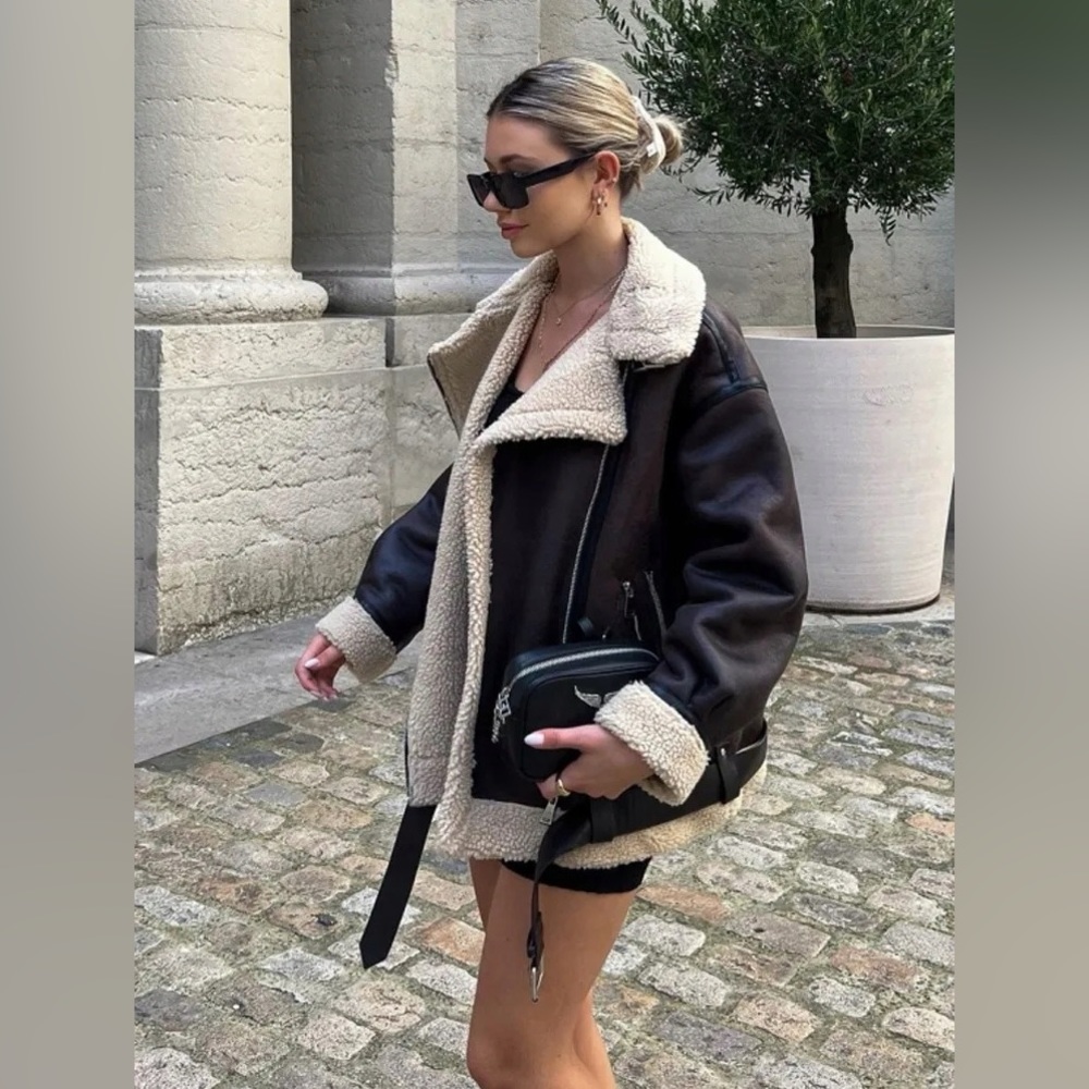 ZARA NEW DOUBLE-FACED LONG JACKET
